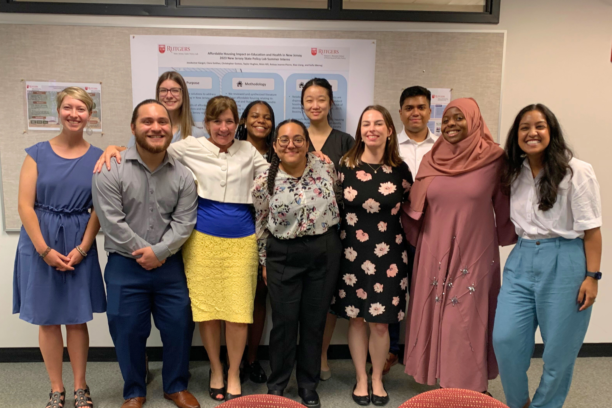 2023 NJSPL Summer Internship Program - Josephine O'Grady, Jesskomar Velarde Gargot, Sofia Wernyj, Dr. Elizabeth Cooner, Maia Hill, Ciera Gaither, Xiao Liang, Taylor Hughes, Christopher Gomes, Anisaa Jean-Pierre, and Molly Basdeo Mountjoy